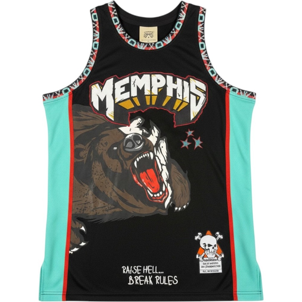 (BRAND) Jersey Mens M Black Memphis Morant 12 Streetwear Basketball Tank Top